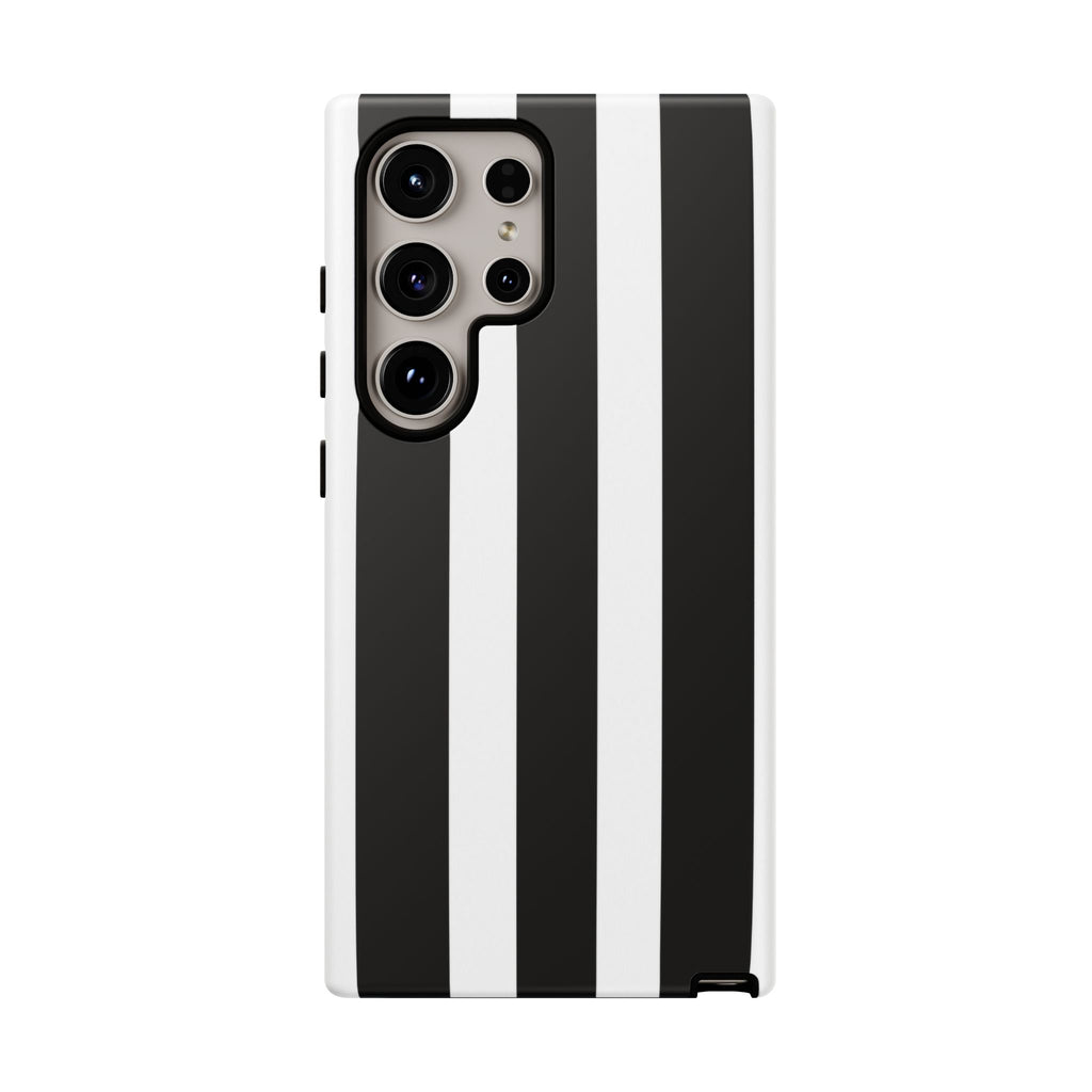 Black & White Vertical Stripe Phone Case — Tough Protective iPhone Cover