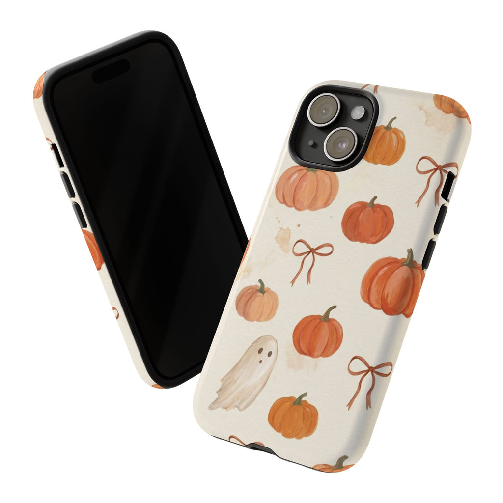 Autumn Pumpkin Ghost Tough Phone Case