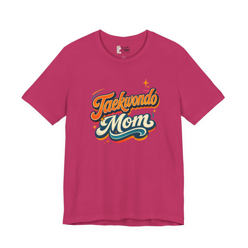Taekwondo Mom T-Shirt | Retro Script Martial Arts Mom Tee