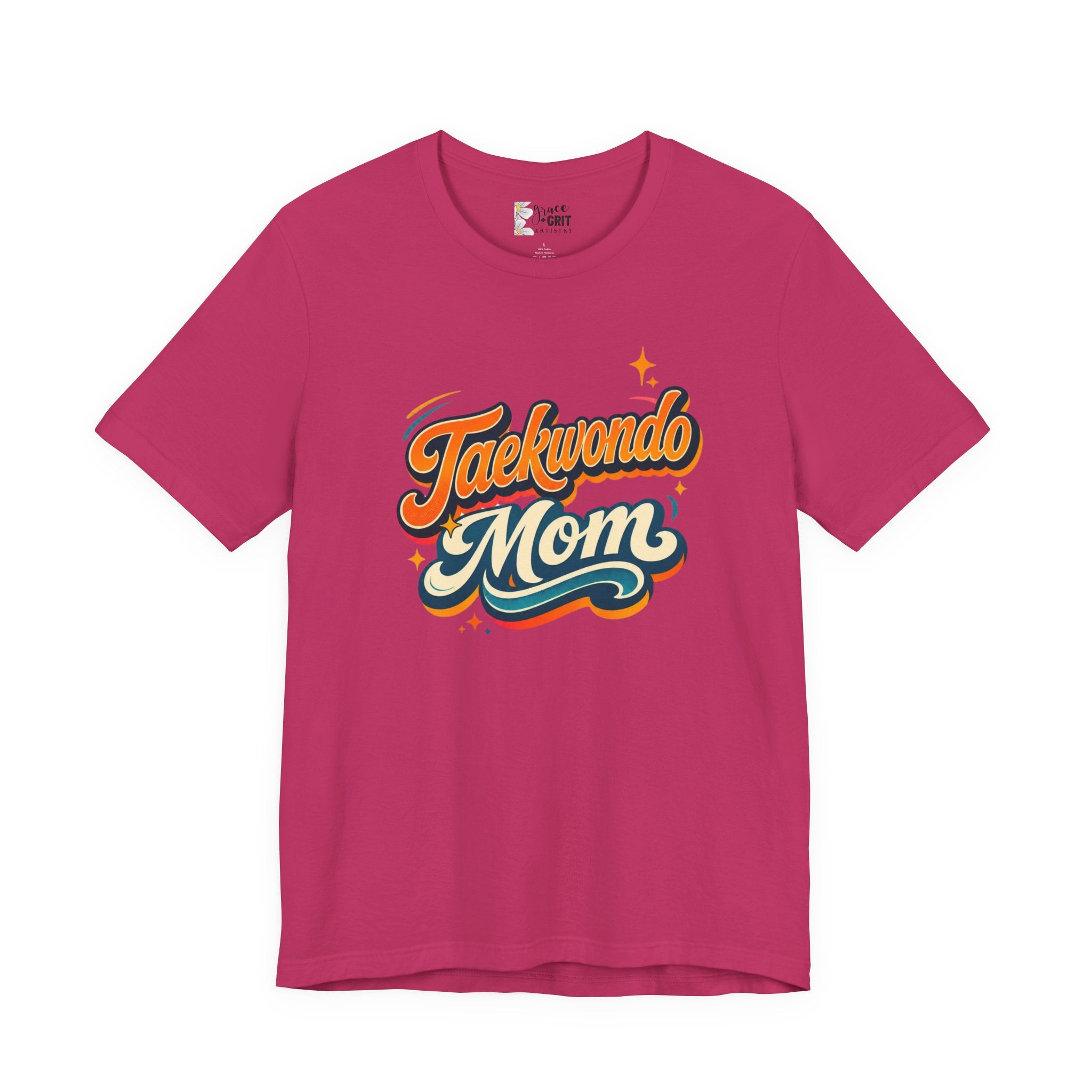 Taekwondo Mom T-Shirt | Retro Script Martial Arts Mom Tee