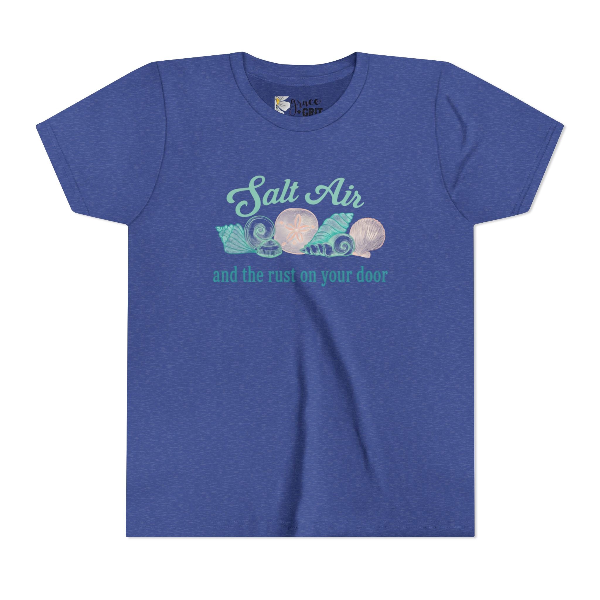 Salt Air seashells and the rust on your door Youth Tee | beach coastal design