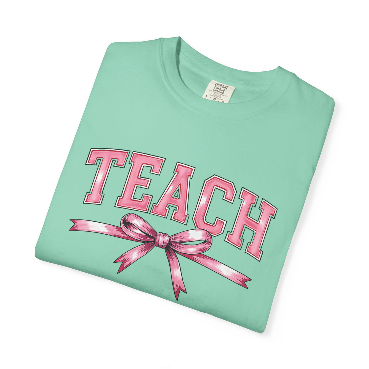 Teach Pink Bow Teacher T-Shirt