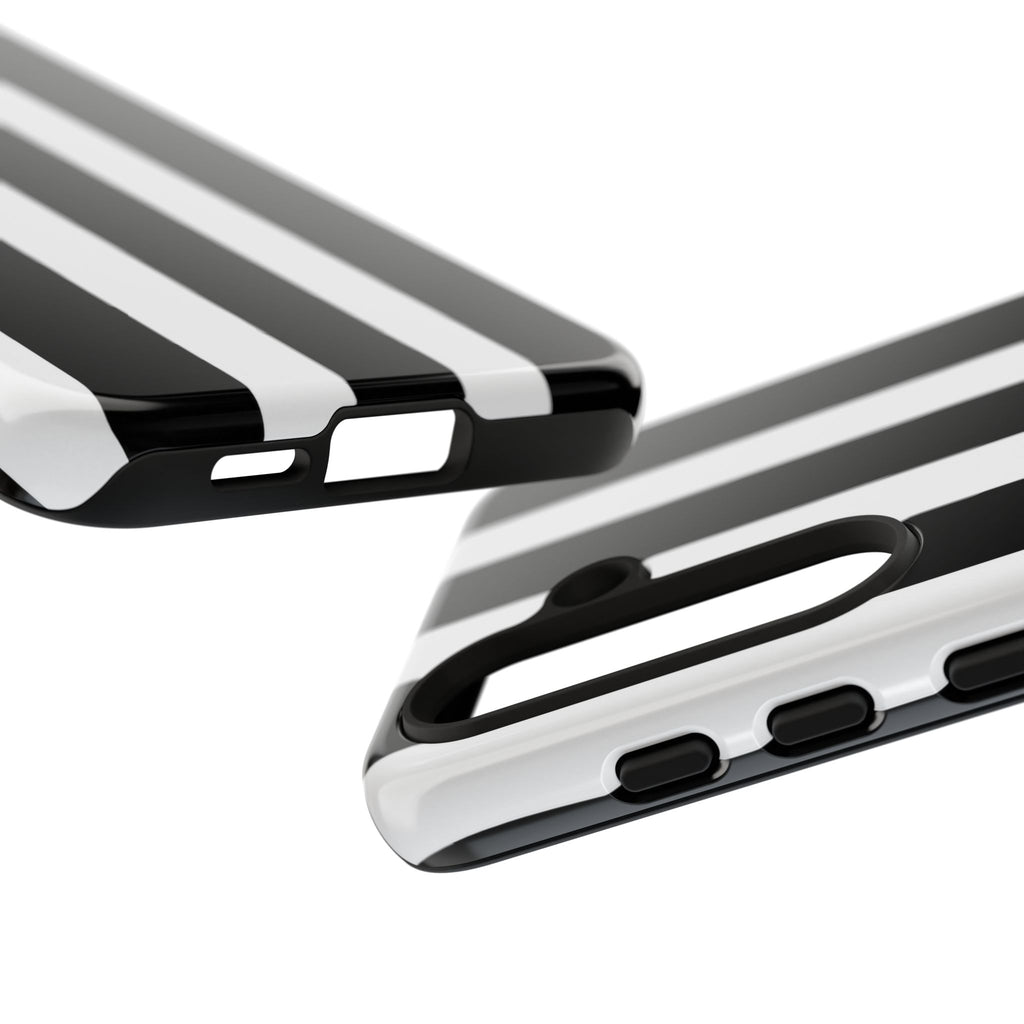 Black & White Vertical Stripe Phone Case — Tough Protective iPhone Cover