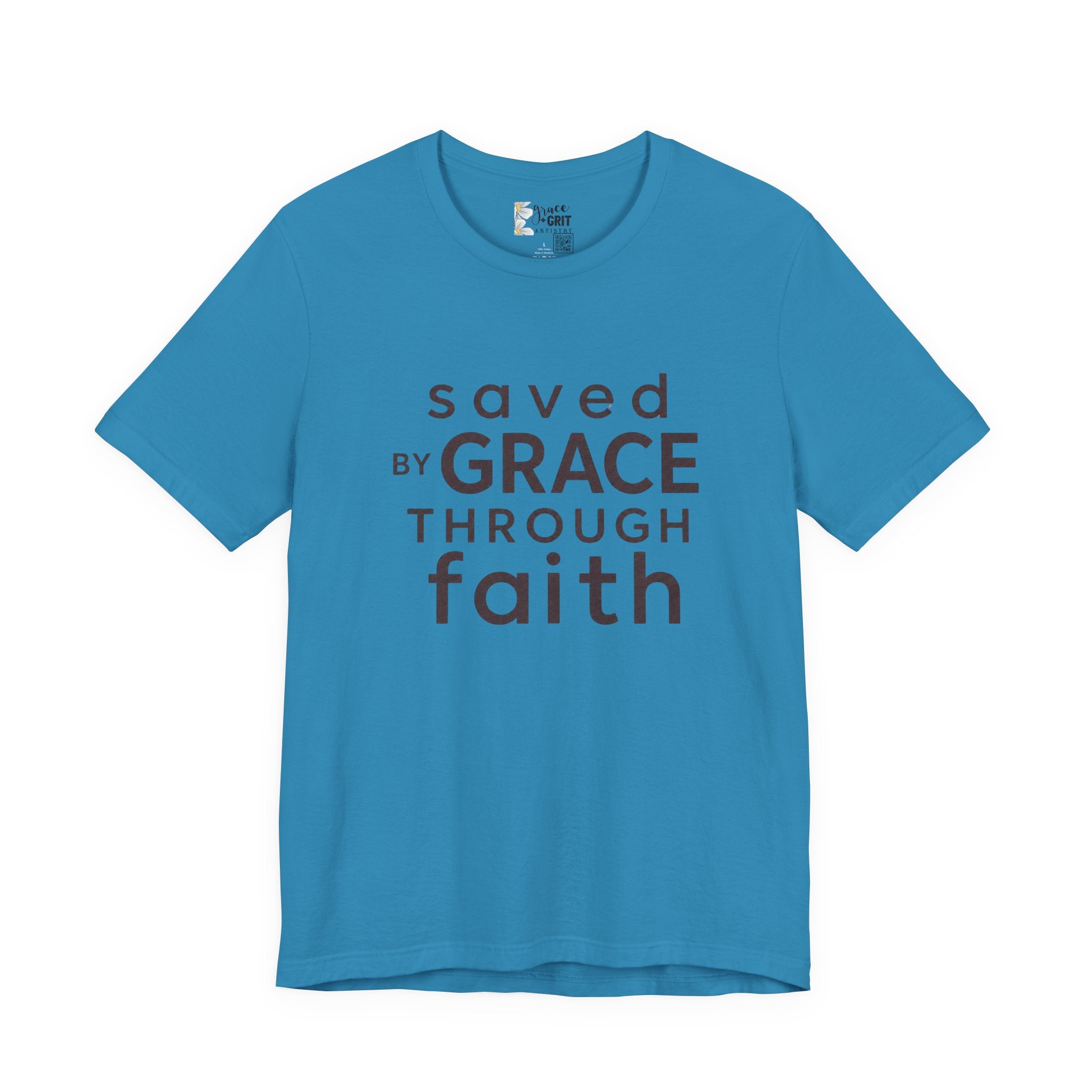 Saved by Grace Through Faith T-Shirt — Christian Faith Inspirational Tee