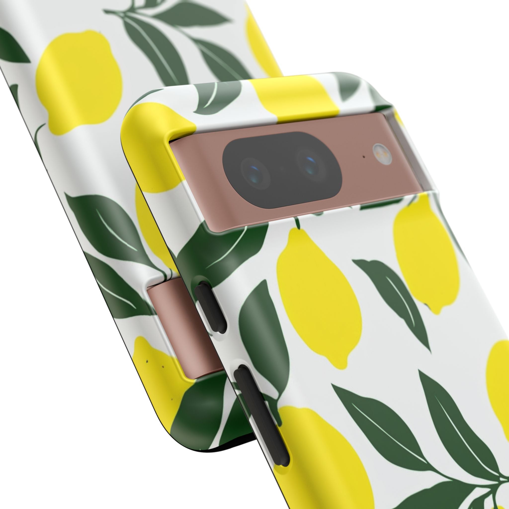 Lemon Pattern Tough Phone Case — Bright Citrus Protective Cover