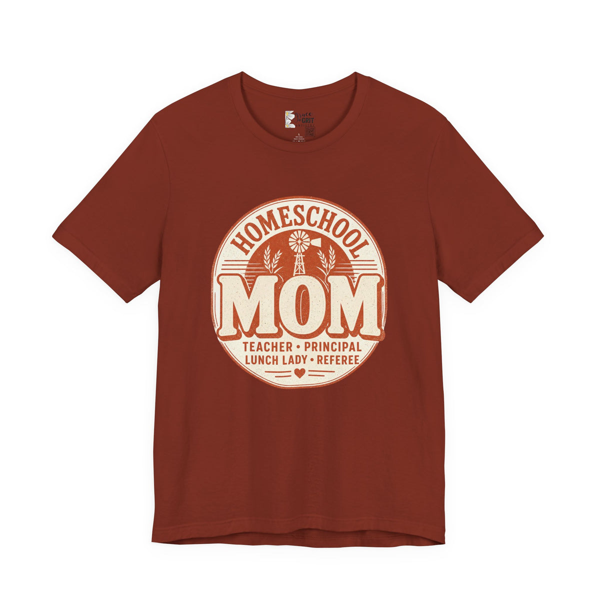 Homeschool Mom T-Shirt – "Teacher • Principal • Lunch Lady • Referee" Tee