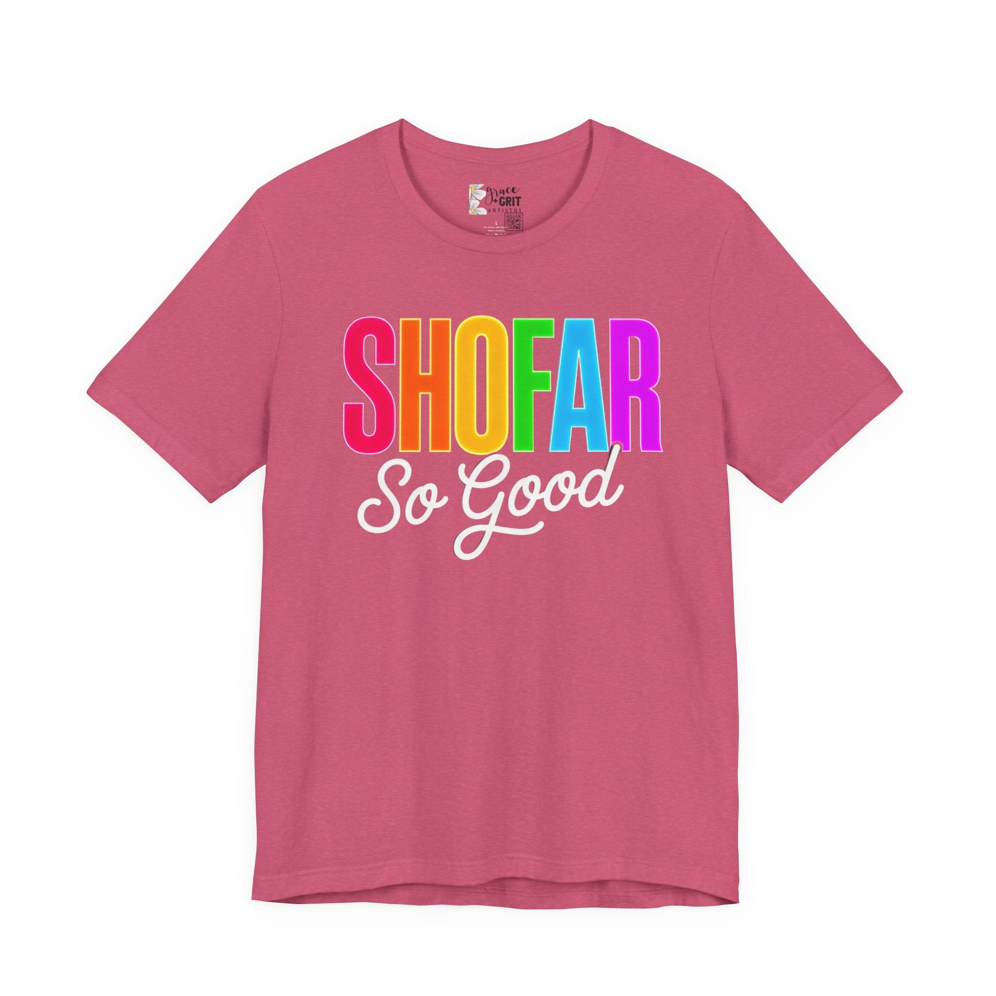 Shofar So Good Tee - Colorful Jewish Holiday Rosh Hashanah T-Shirt