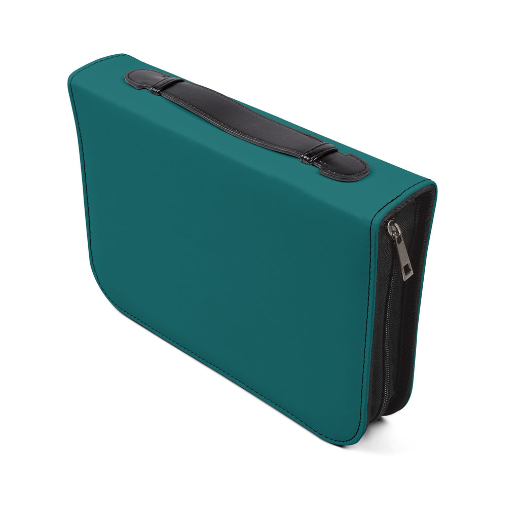 Bible Cover — "Make Heaven Crowded" Zippered Teal Bible Case