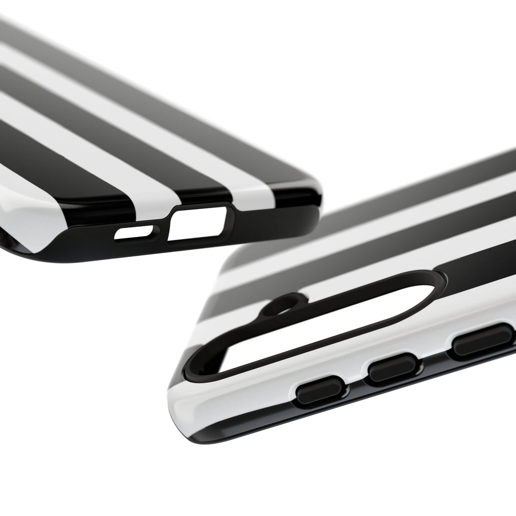 Black & White Vertical Stripe Phone Case — Tough Protective iPhone Cover