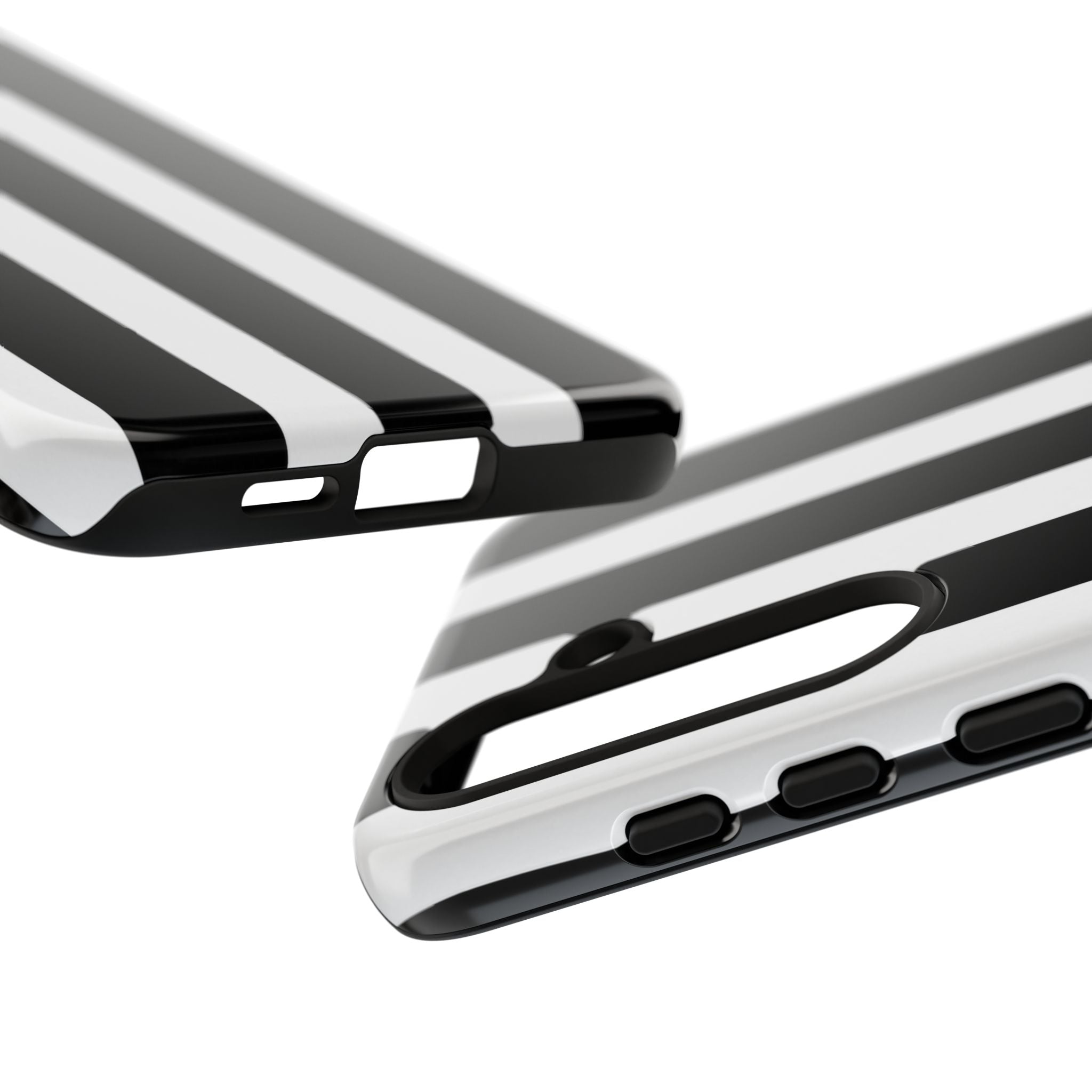 Black & White Vertical Stripe Phone Case — Tough Protective iPhone Cover