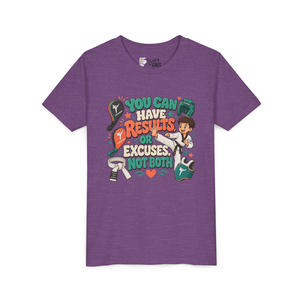 You Can Have Results Or Excuses Not Both Youth Tee | Motivational Kid Shirt