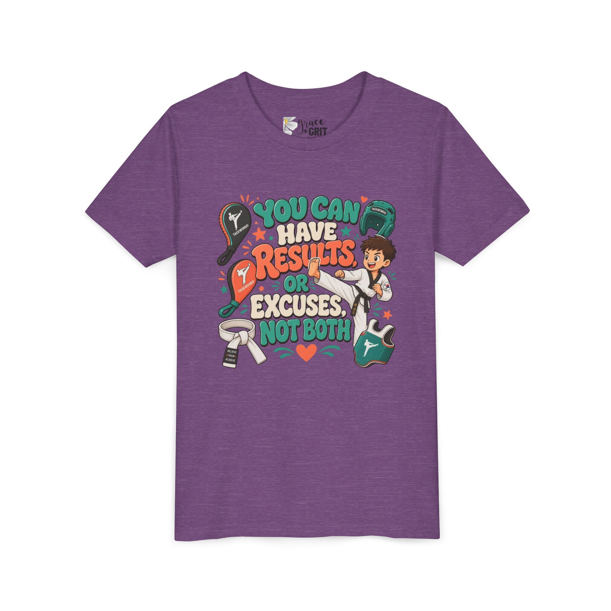 You Can Have Results Or Excuses Not Both Youth Tee | Motivational Kid Shirt