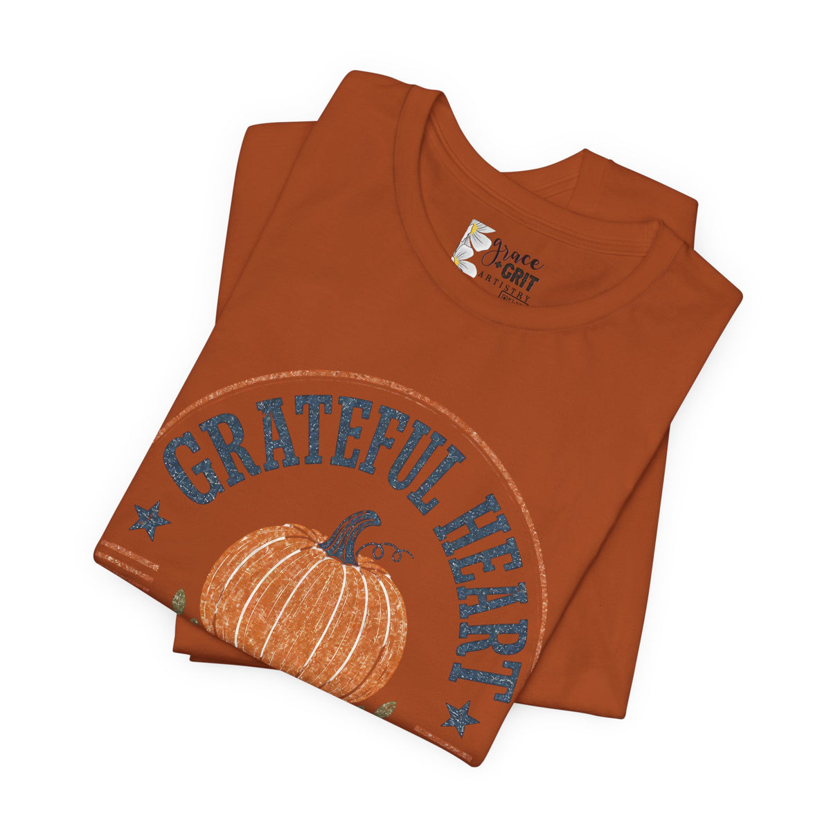 Grateful Hearts Thanksgiving Pumpkin Tee