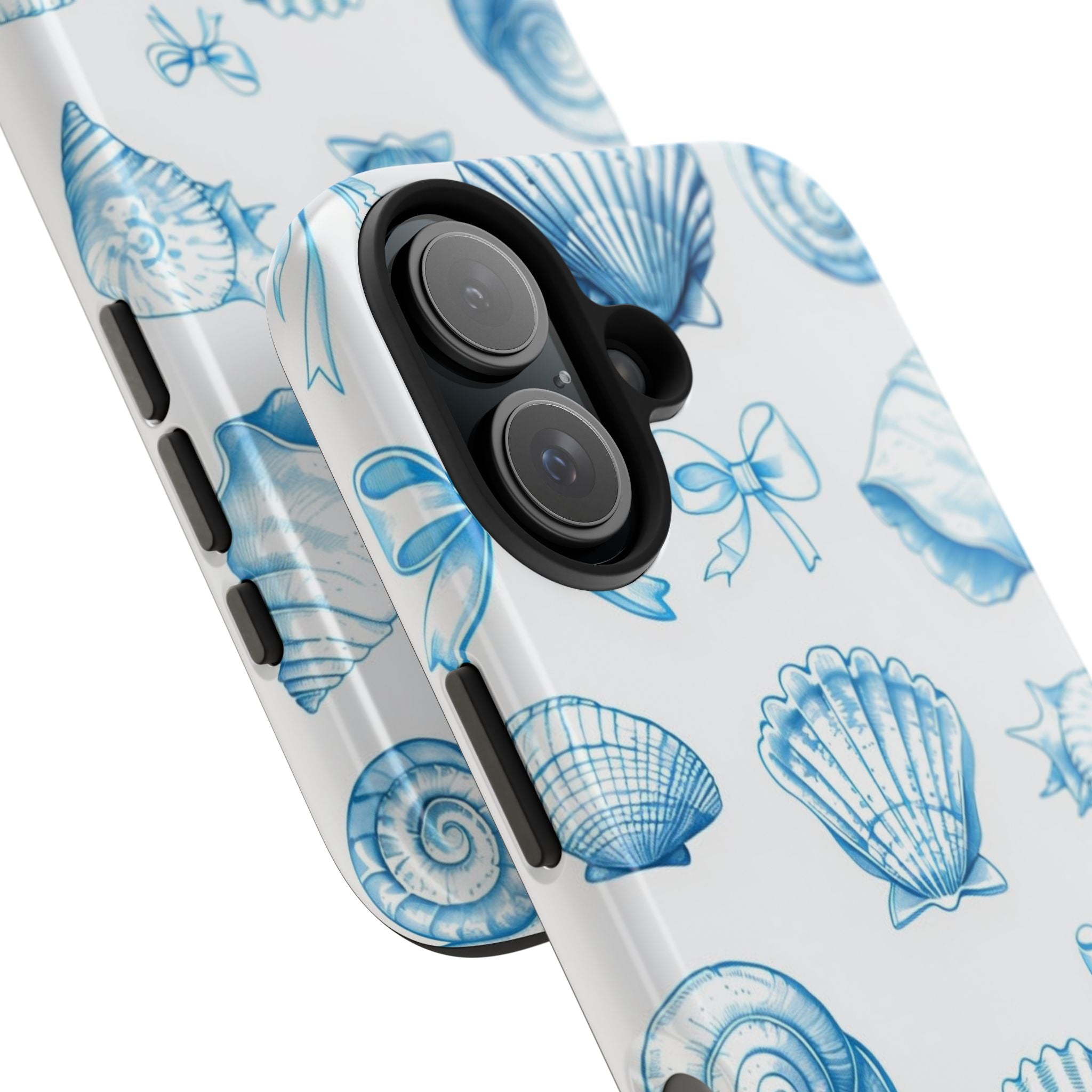 Seashell Blue Tough Phone Case – Coastal Shell Pattern Protective Cover
