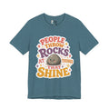 People Throw Rocks at Things That Shine T-Shirt | Cute Rock Illustration