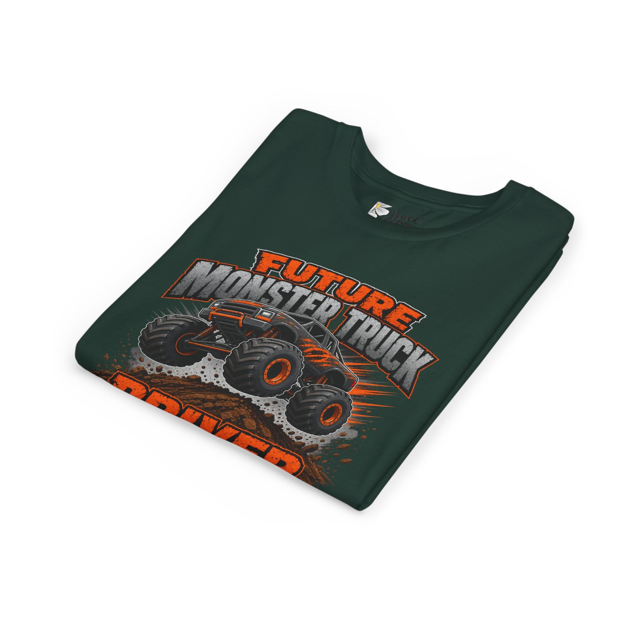 Future Monster Truck Driver Youth Tee — Kids Graphic Truck Shirt for Little Fans