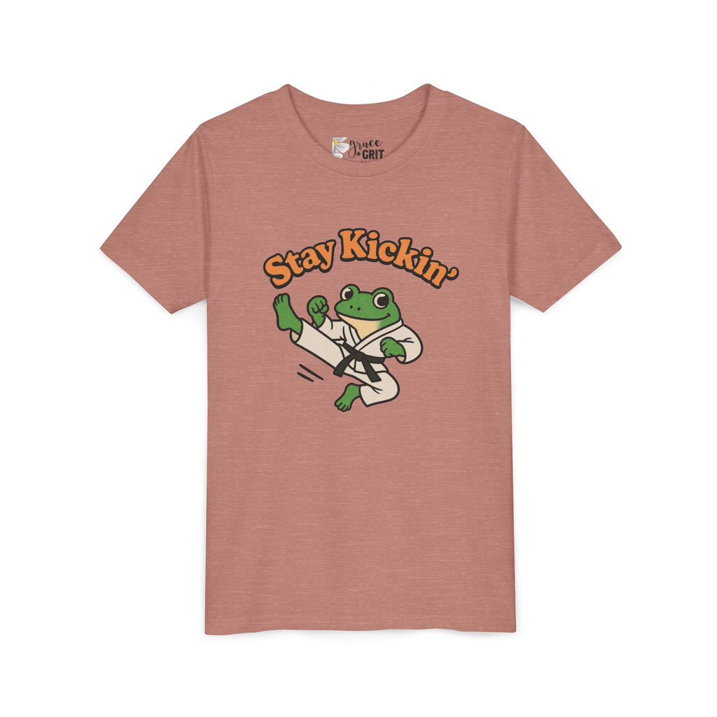 Stay Kickin' Frog Martial Arts Youth Tee | Karate Frog Kids Shirt