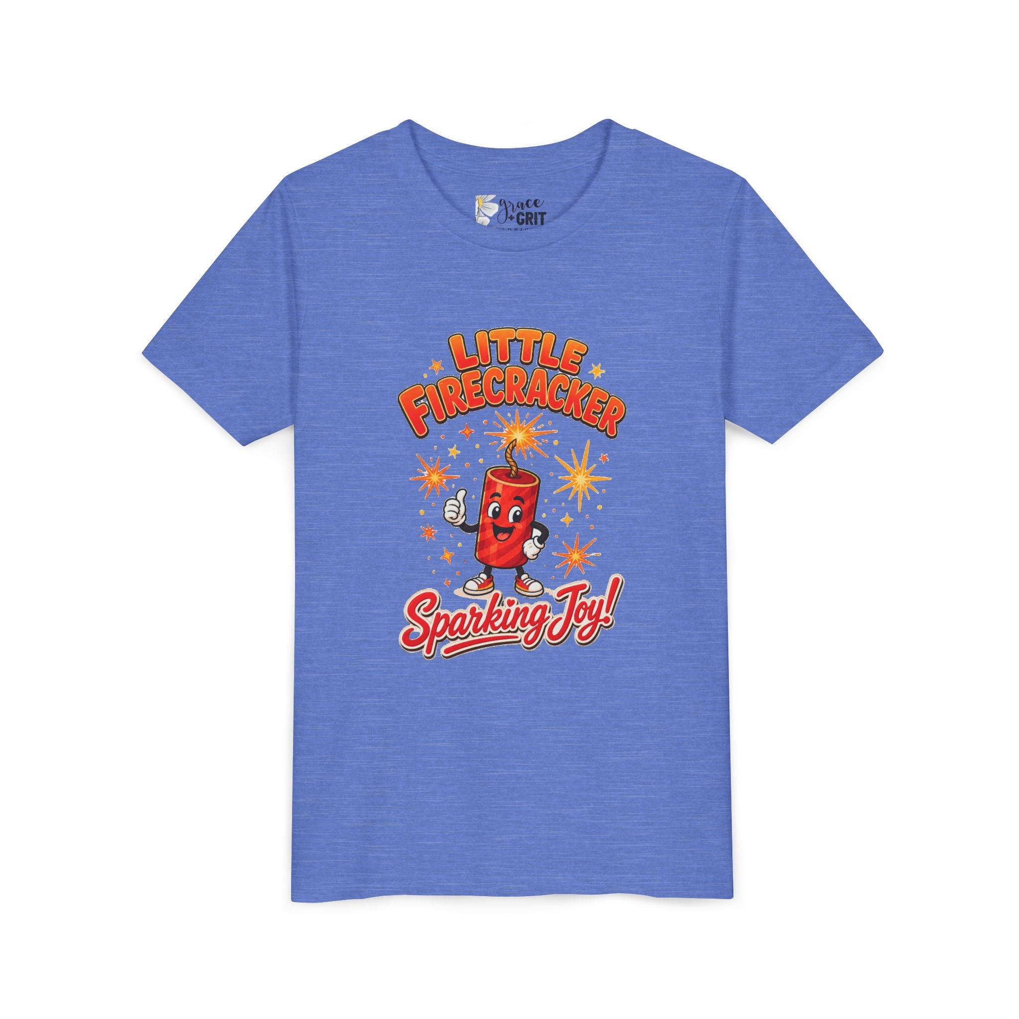 Little Firecracker Youth Tee – "Sparking Joy" Patriotic Kids Shirt