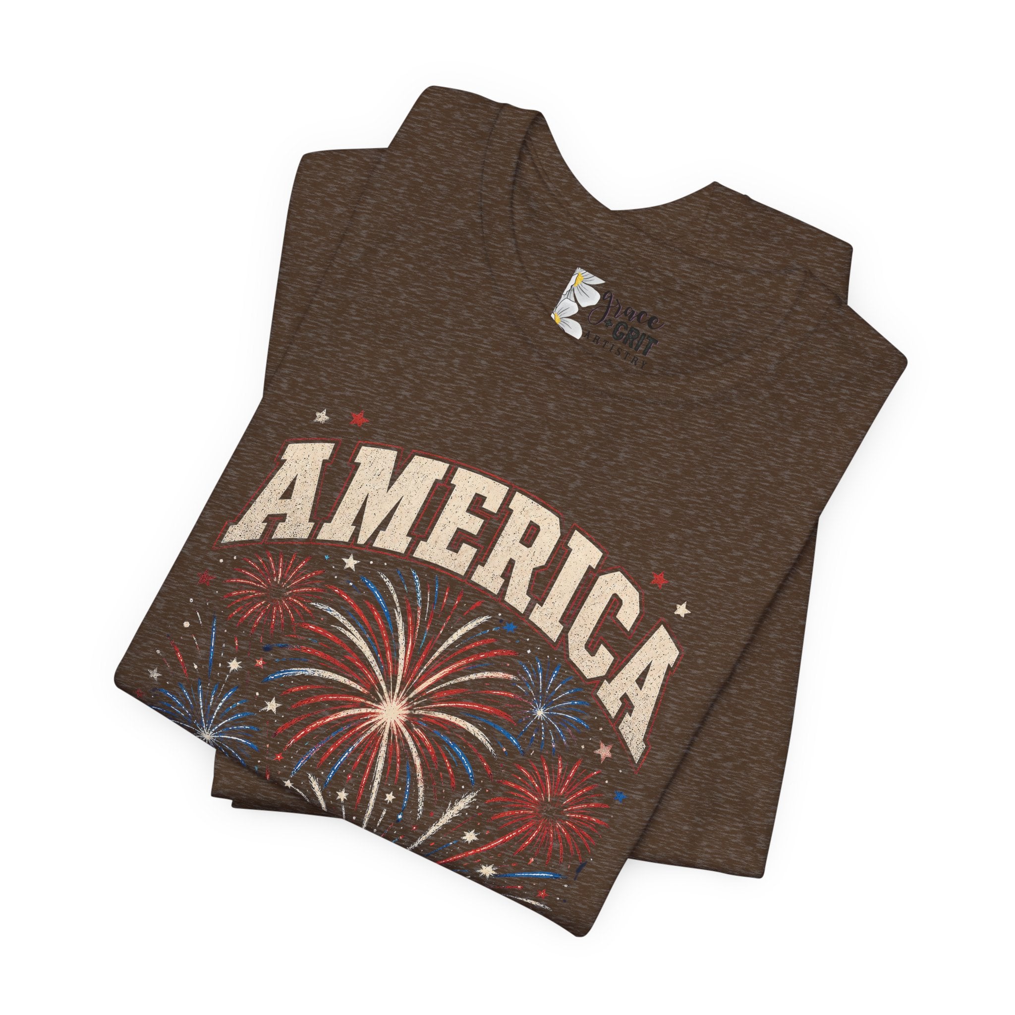 America Fireworks Celebrate Tee | Patriotic Fourth of July Shirt