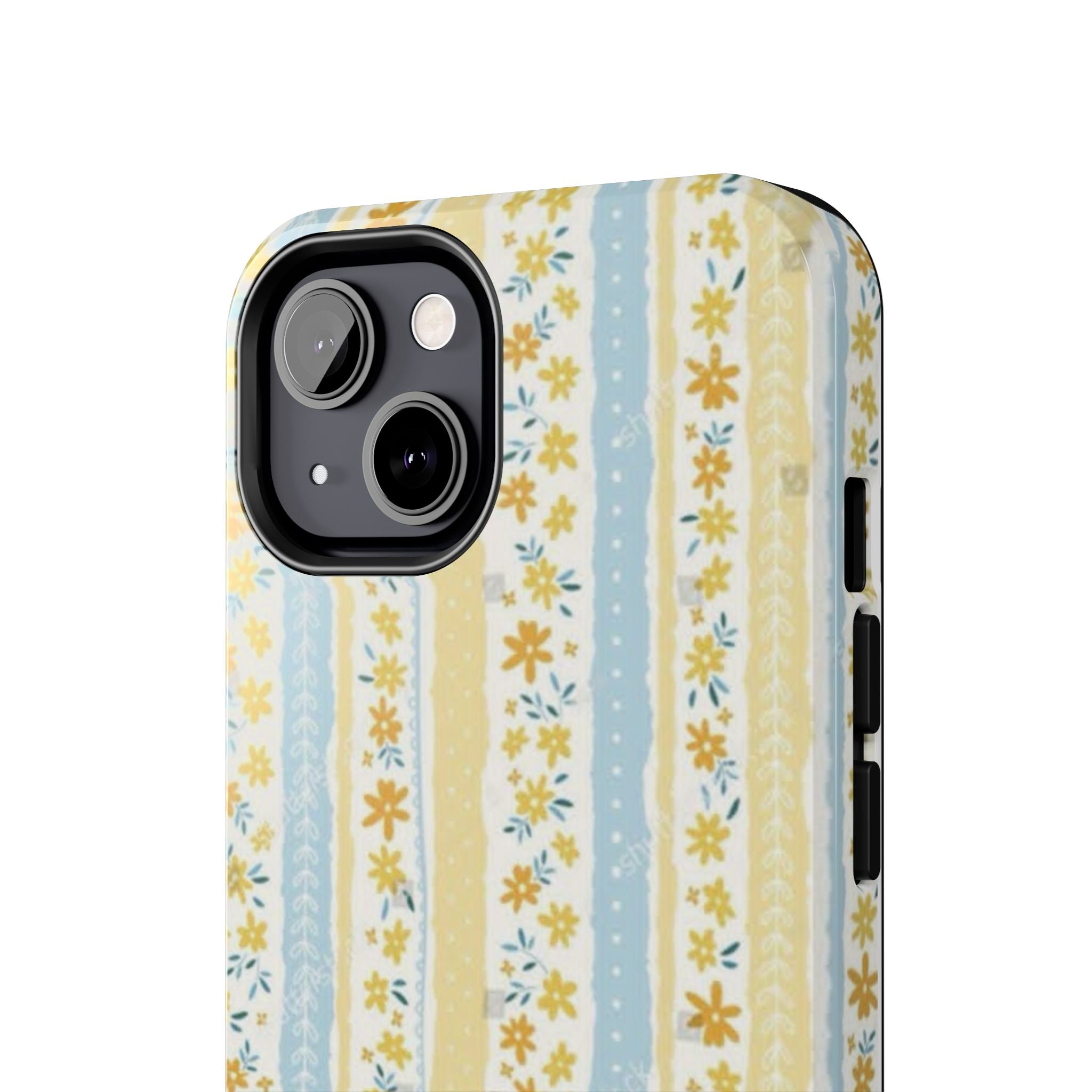 Cowboy Goose Tough Phone Case — Cute Farm Animal iPhone Case with Floral Stripes