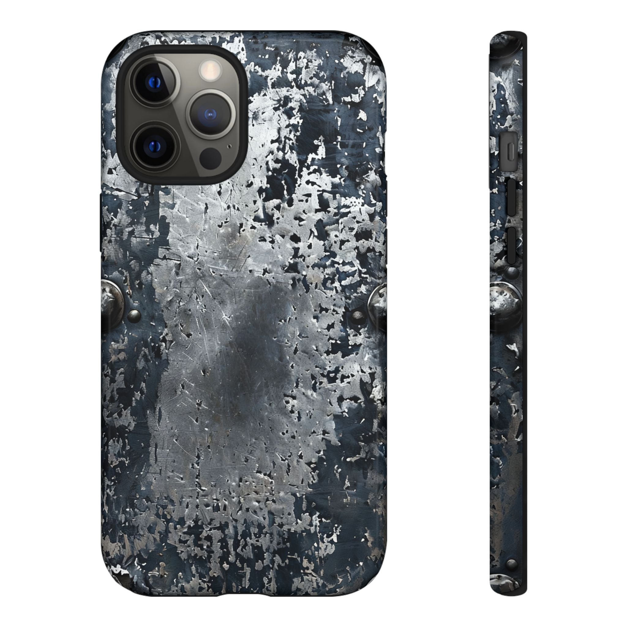 Rugged Rusted Metal Phone Case — Industrial Distressed Armor for iPhone