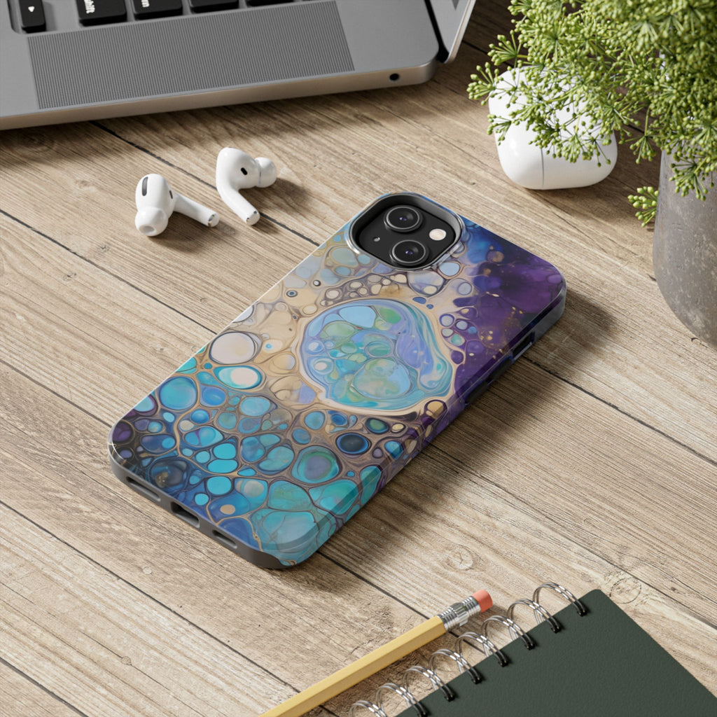Abstract Ocean Bubble Tough Phone Case