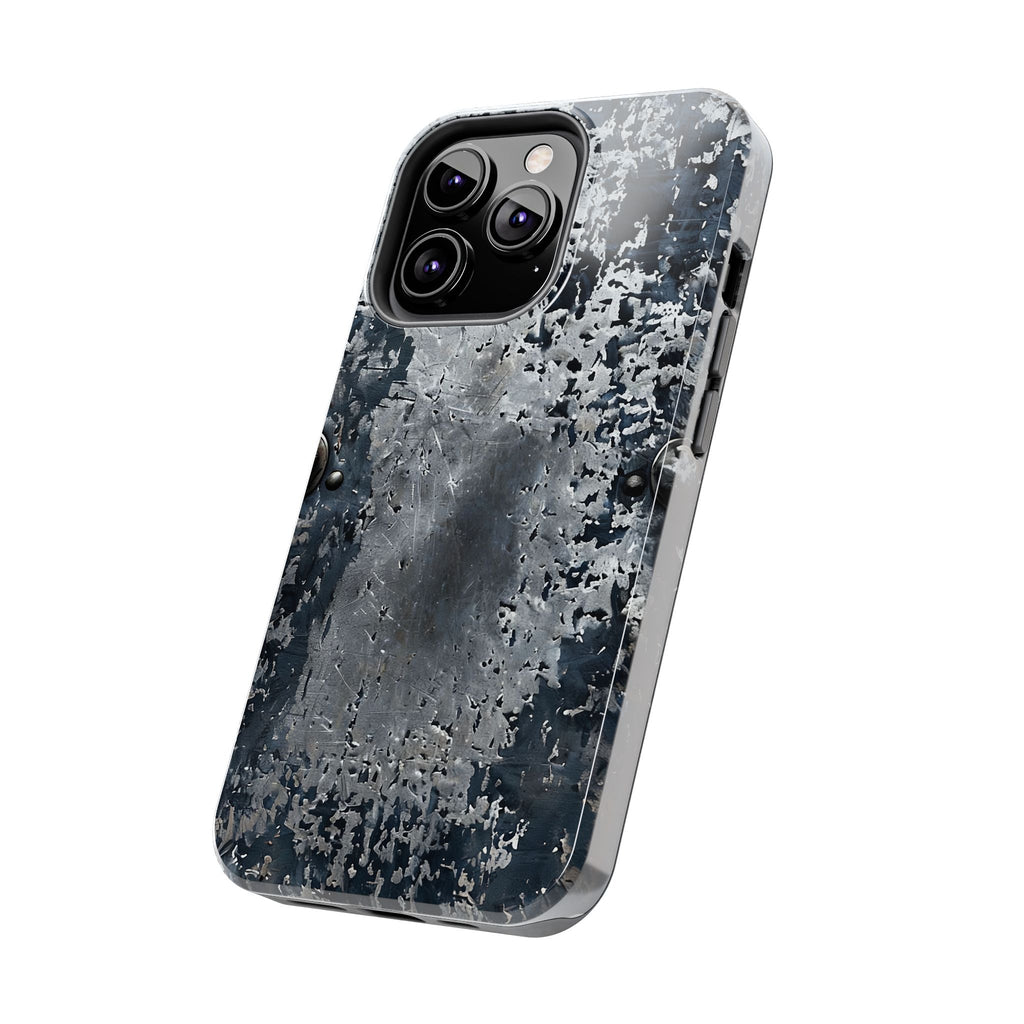 Rugged Distressed Metal Phone Case — Industrial Grunge iPhone Cover