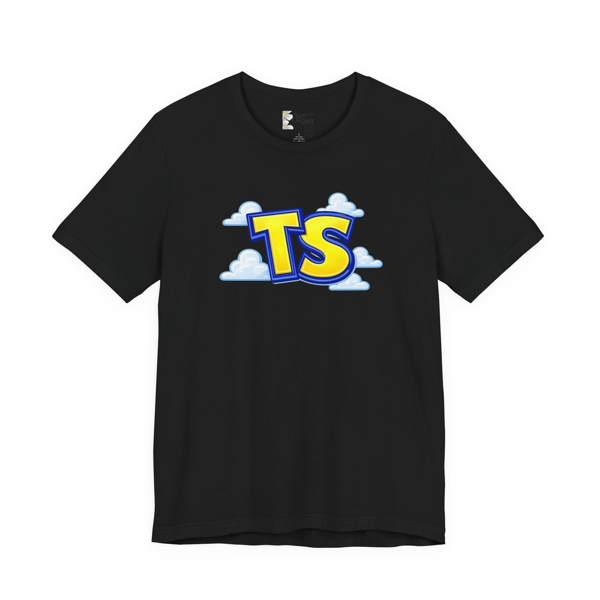 TS Cloud Logo T-Shirt — Playful Retro Graphic Tee