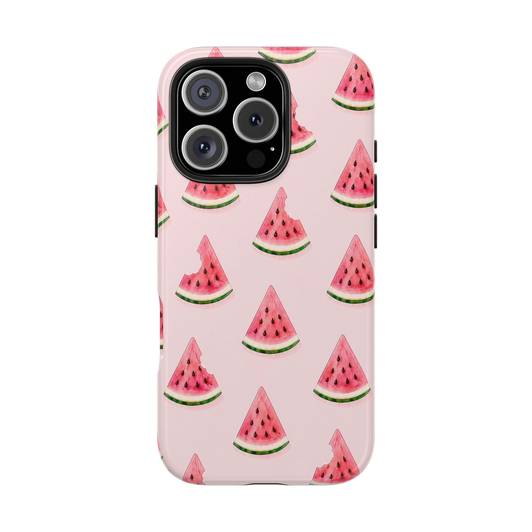 Watermelon Slice Tough Phone Case — Pink Fruit Pattern, Summer Phone Cover