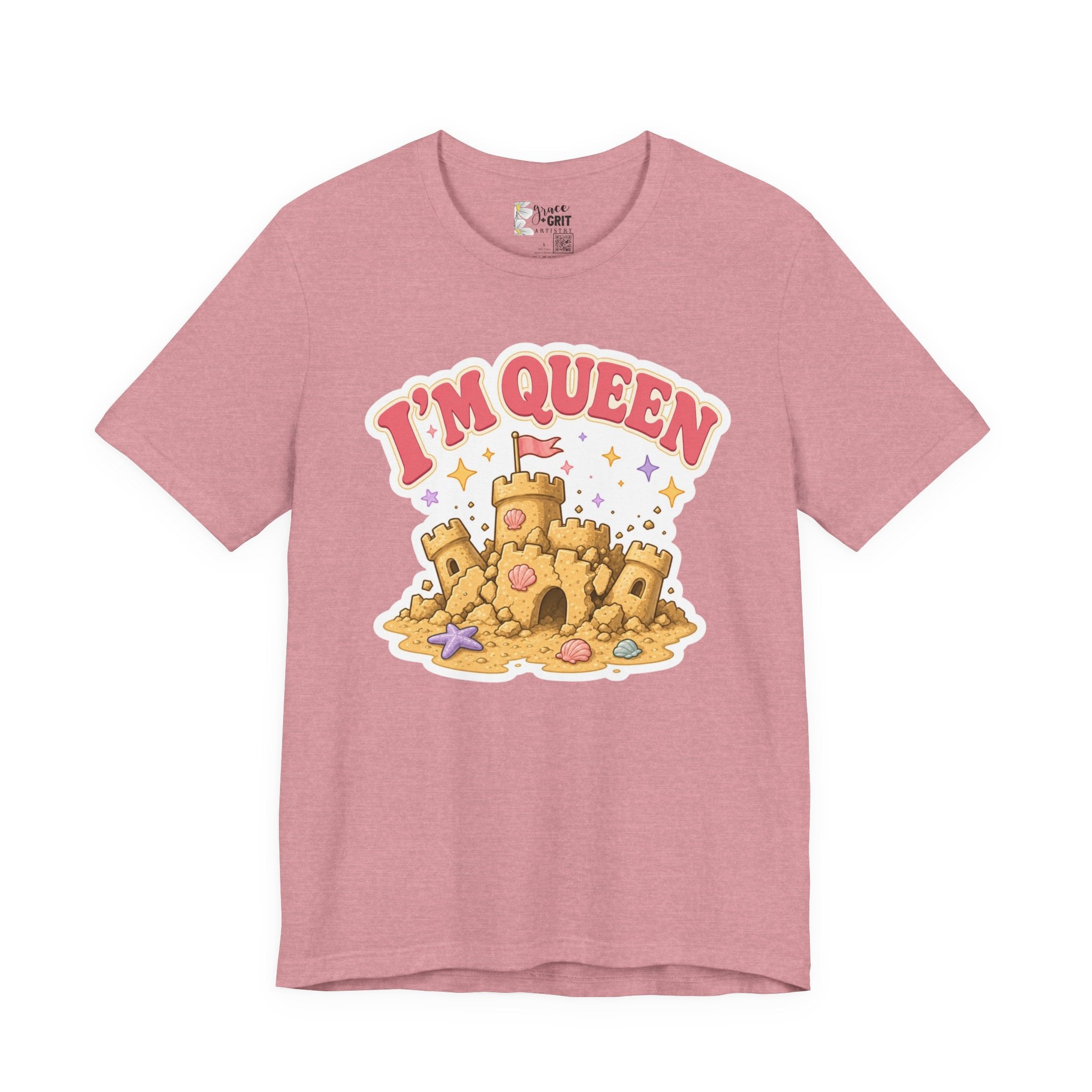 I'm Queen Sandcastle Tee | Cute Beach Princess Graphic Shirt