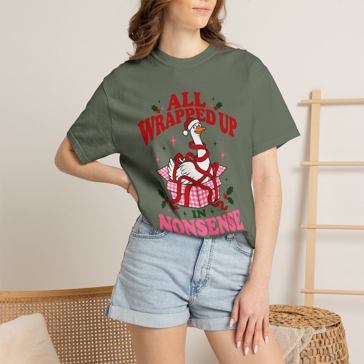 All Wrapped Up in Nonsense Christmas T-Shirt