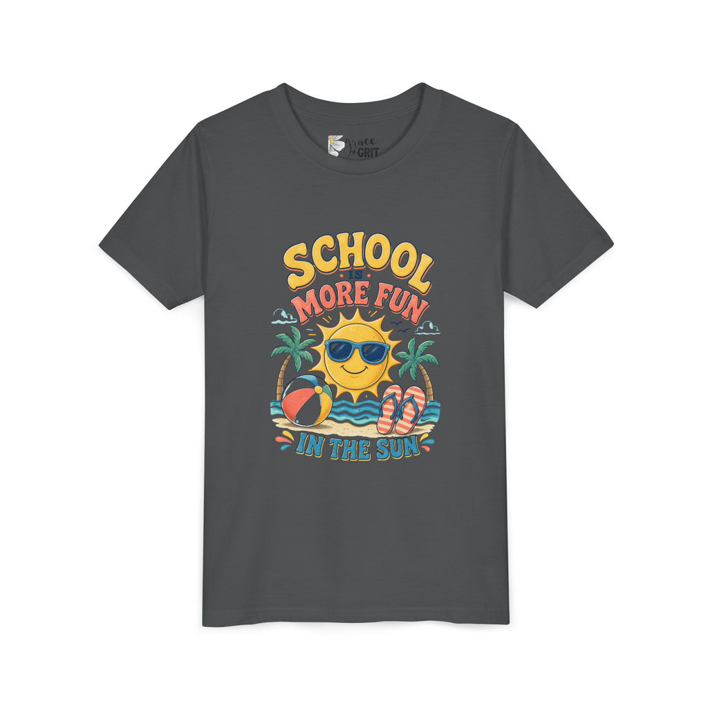 Youth Tee — "School Is More Fun in the Sun" Summer Vacation Shirt