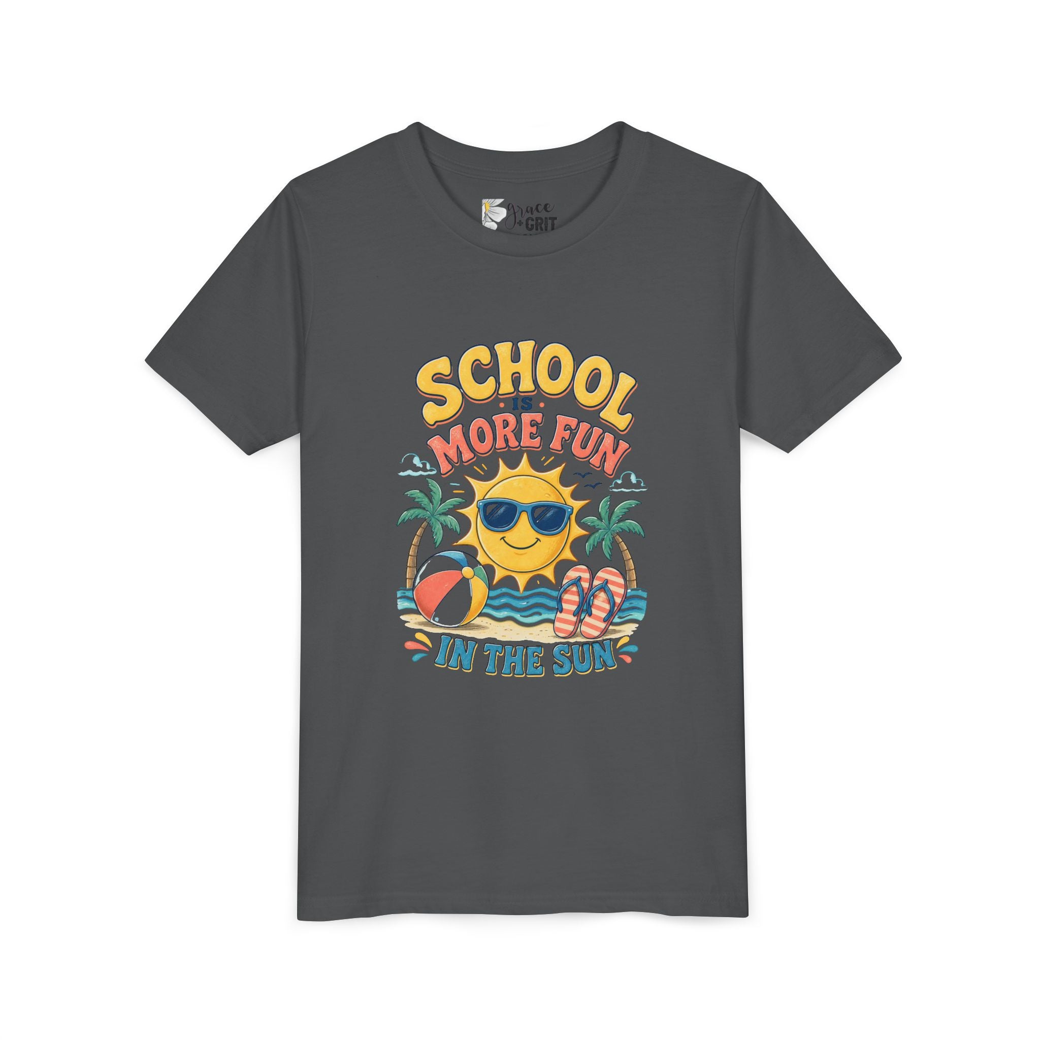 Youth Tee — "School Is More Fun in the Sun" Summer Vacation Shirt