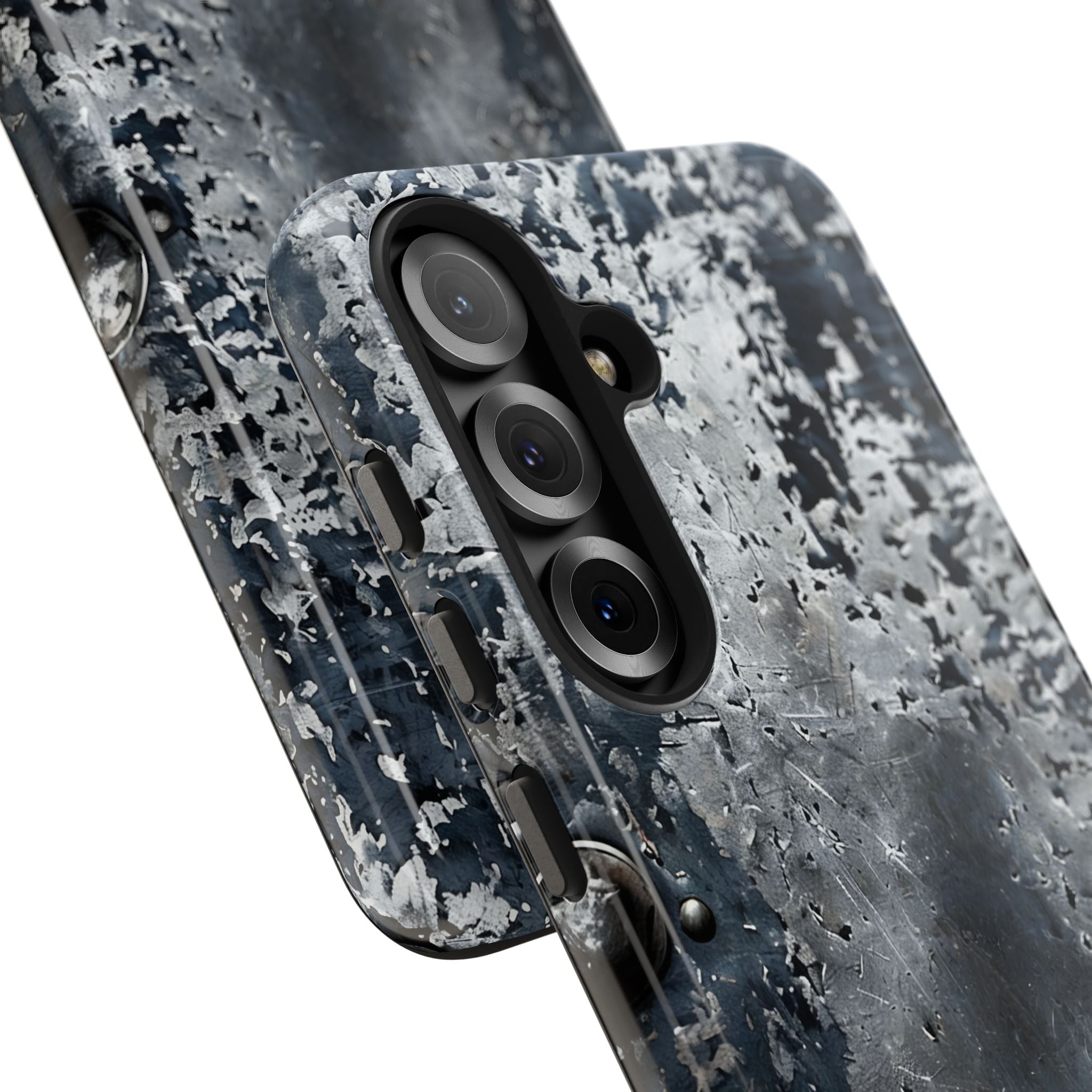 Rugged Distressed Metal Phone Case — Industrial Grunge iPhone Cover