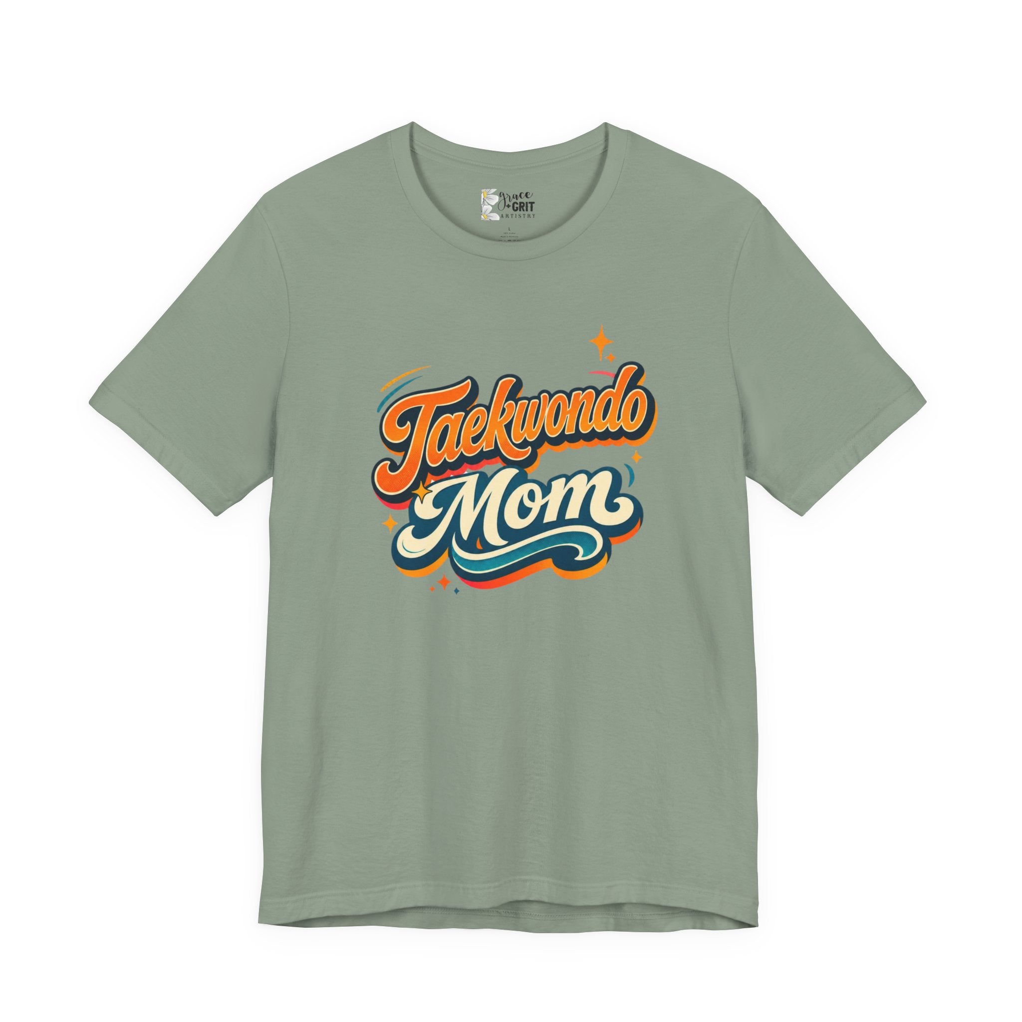 Taekwondo Mom T-Shirt | Retro Script Martial Arts Mom Tee
