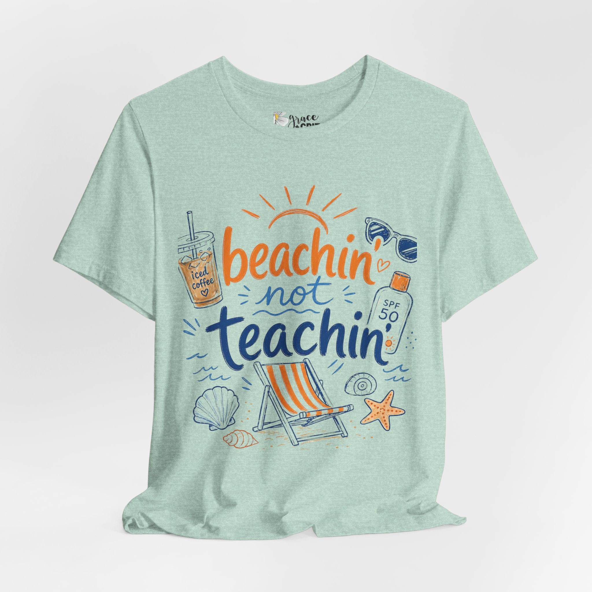 Beachin' Not Teachin' Tee — Summer Teacher Vacation T‑Shirt