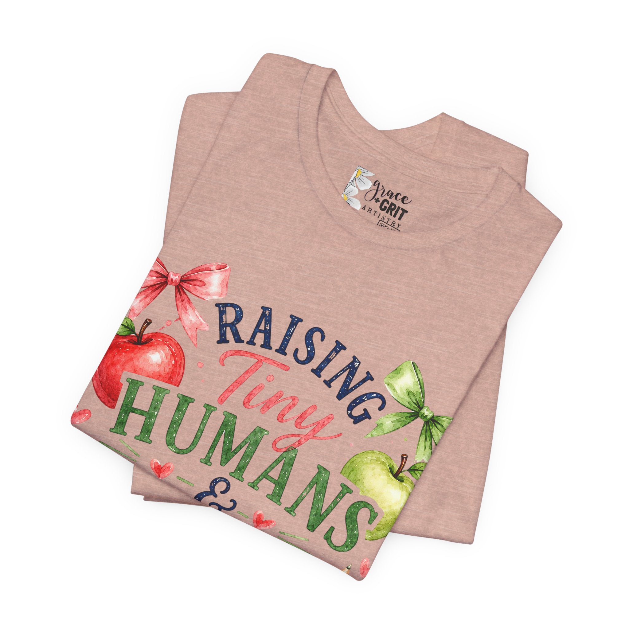 Teacher Mom T-Shirt – "Raising Tiny Humans & Future Leaders" Back-to-School Tee