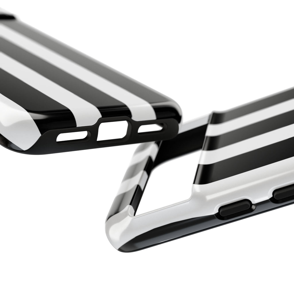 Black & White Vertical Stripe Phone Case — Tough Protective iPhone Cover