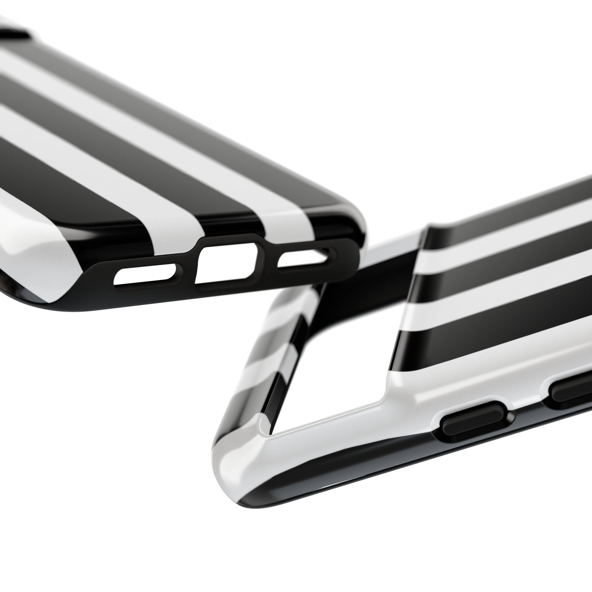 Black & White Vertical Stripe Phone Case — Tough Protective iPhone Cover
