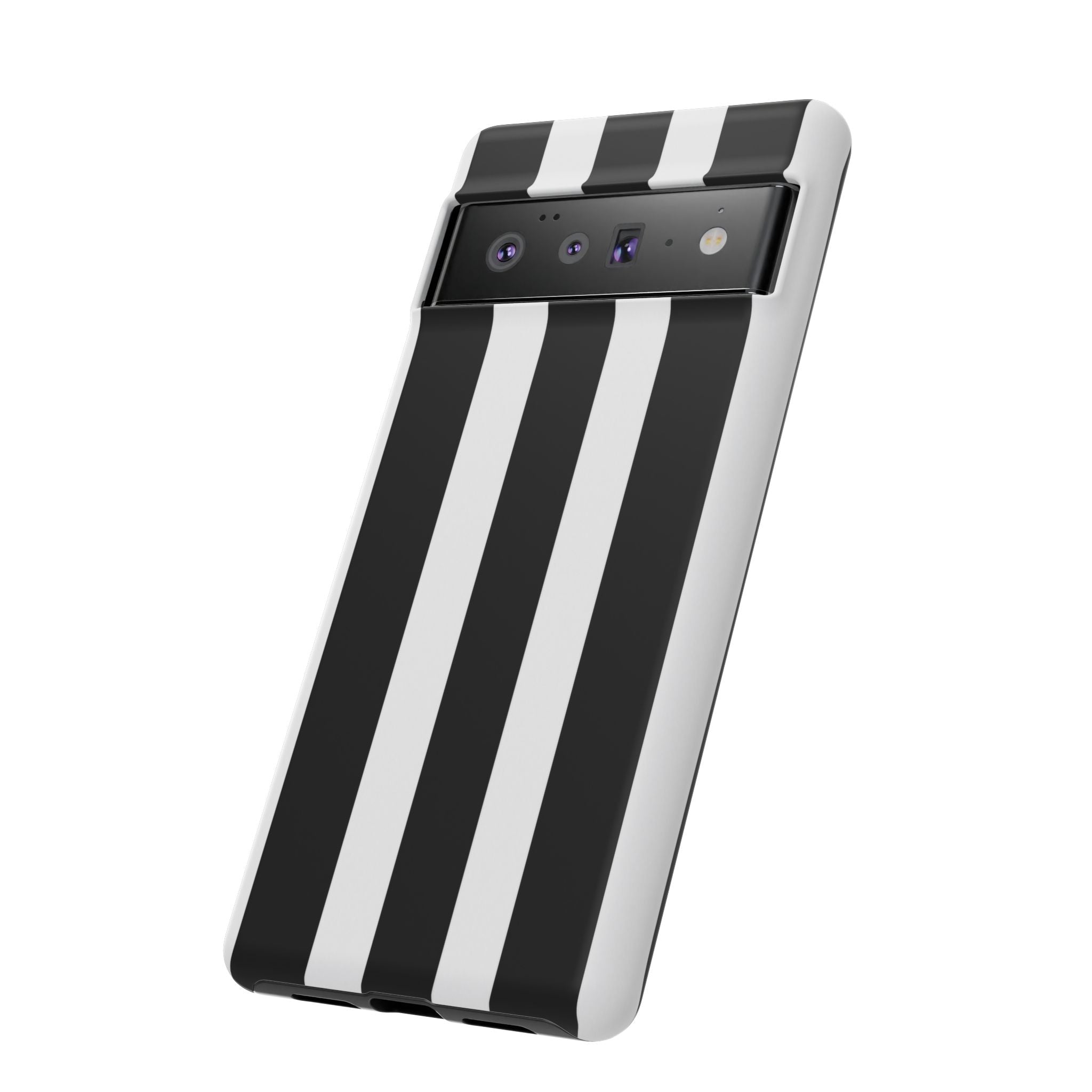 Black & White Vertical Stripe Phone Case — Tough Protective iPhone Cover