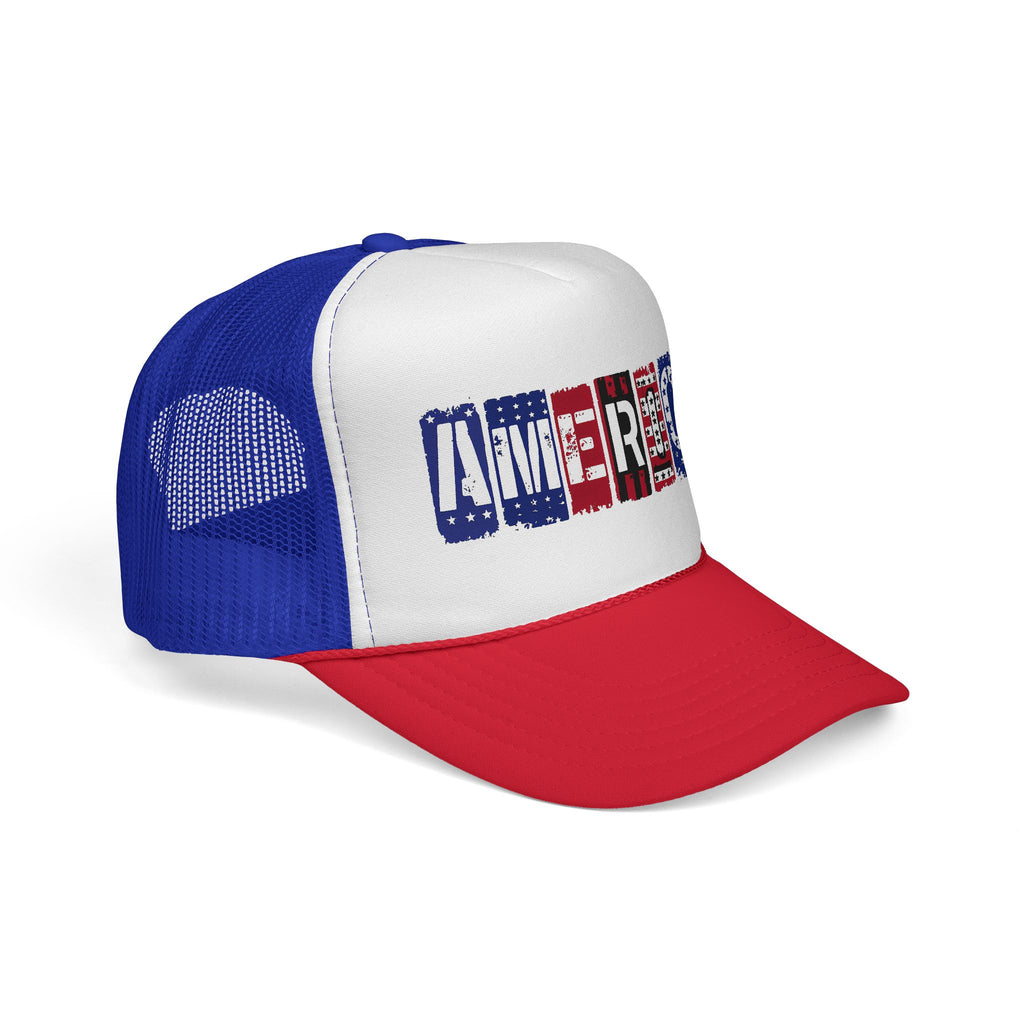 America Trucker Cap – Distressed Patriotic Flag Design