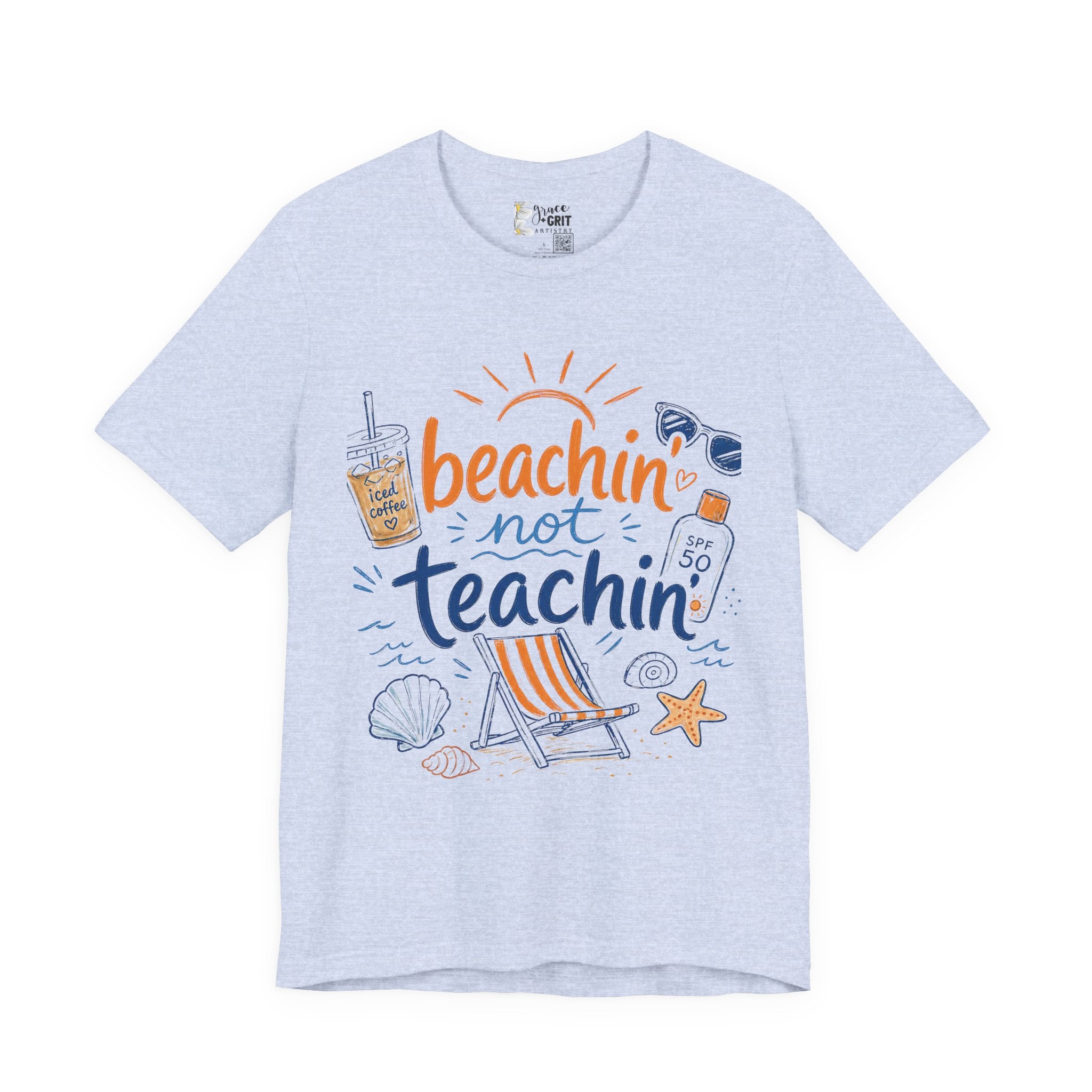 Beachin' Not Teachin' Tee — Summer Teacher Vacation T‑Shirt