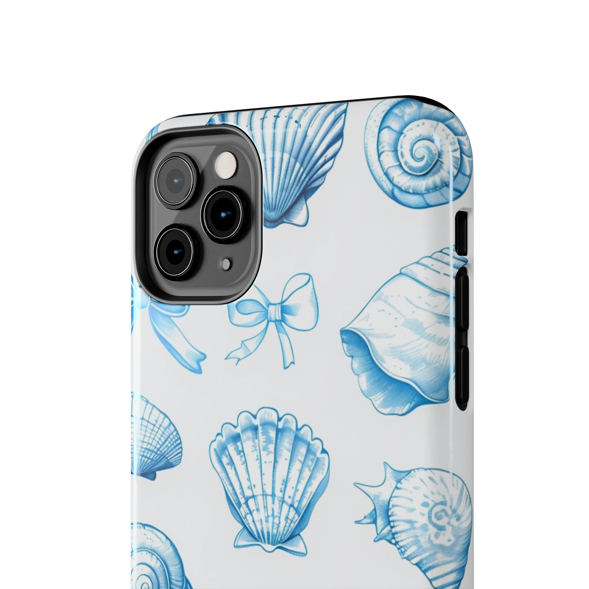 Seashell Blue Tough Phone Case – Coastal Shell Pattern Protective Cover