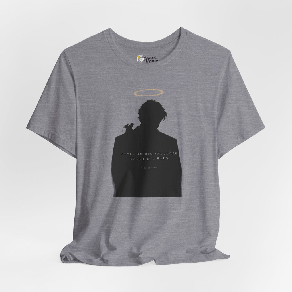 Silhouette Halo Tee — 'Angels Are All Around Us' Graphic T-Shirt