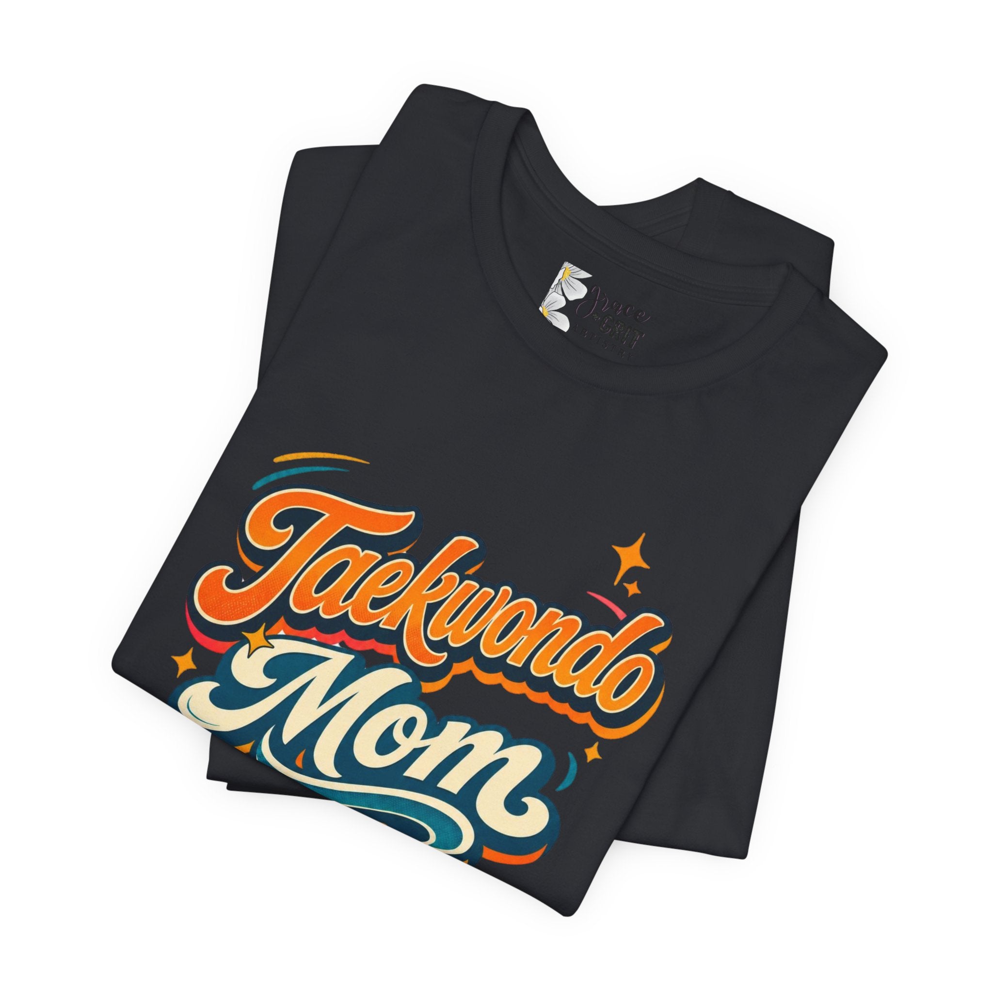 Taekwondo Mom T-Shirt | Retro Script Martial Arts Mom Tee