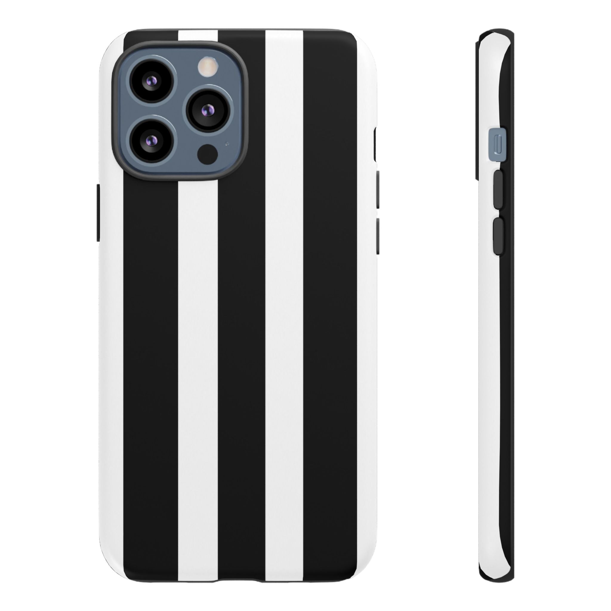 Black & White Vertical Stripe Phone Case — Tough Protective iPhone Cover