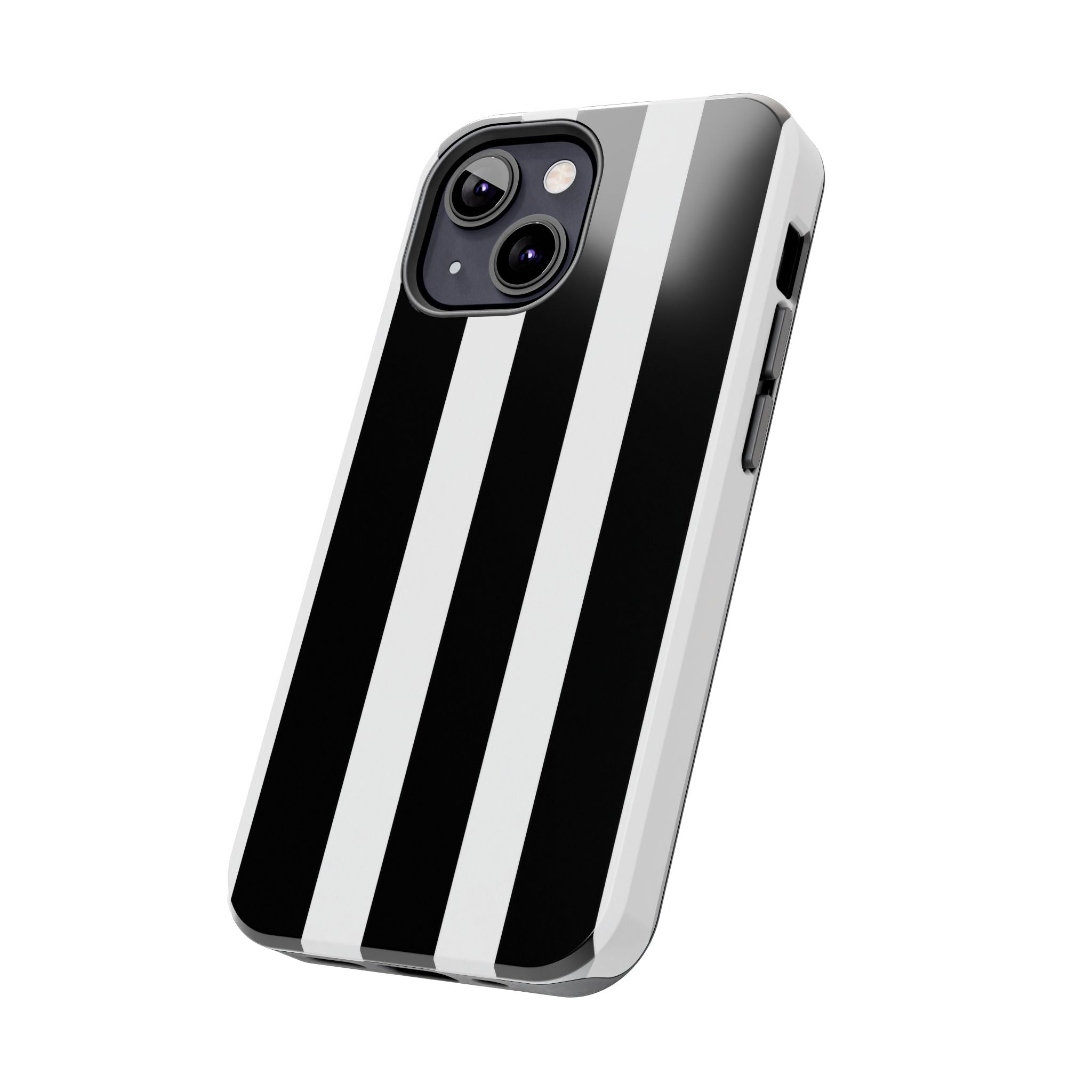 Black & White Bold Stripe Phone Case — Tough Protective Cover