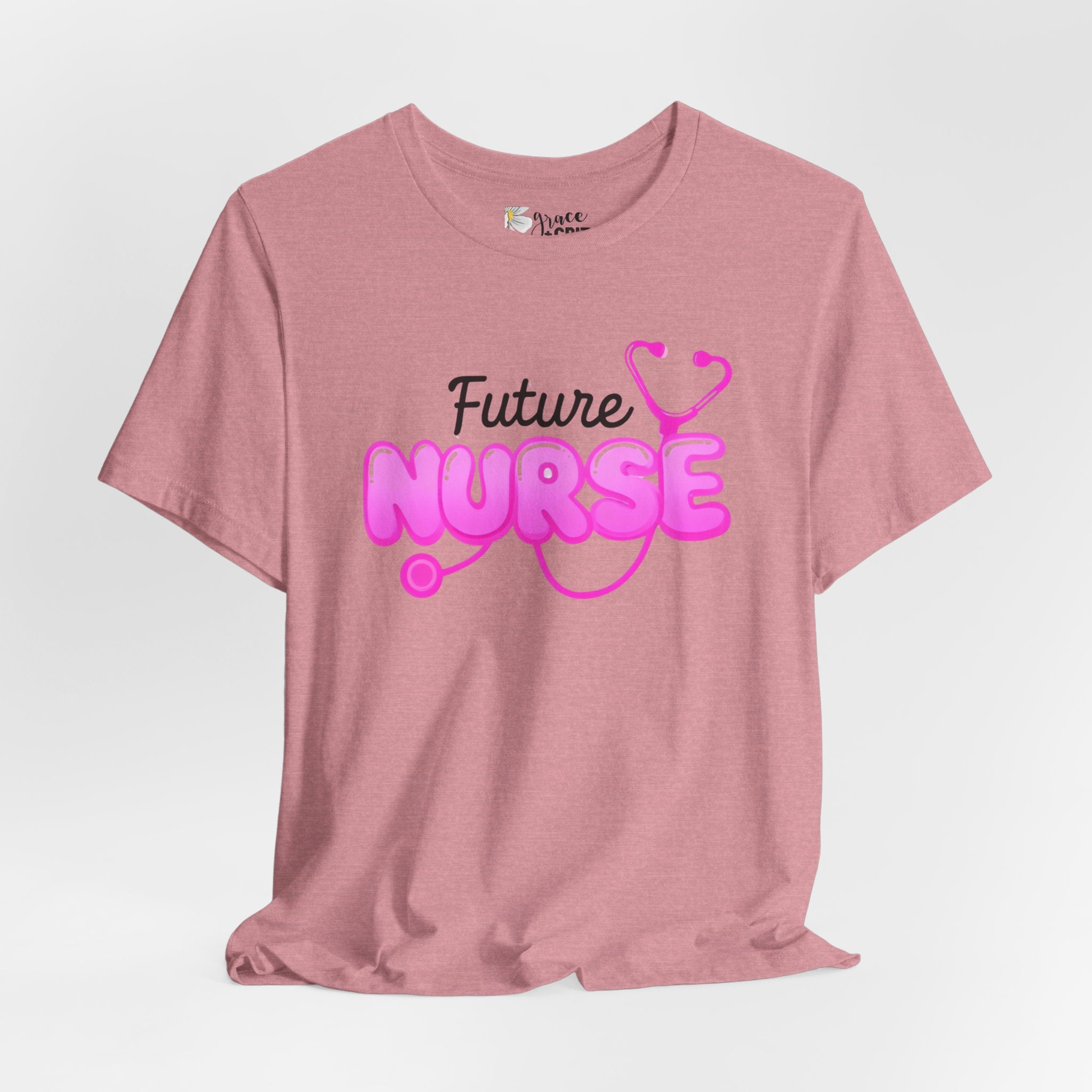 Future Nurse T-Shirt – Pink Stethoscope Nursing Student Tee