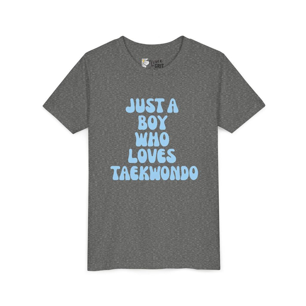 Youth Tee — "Just A Boy Who Loves Taekwondo" Martial Arts Shirt
