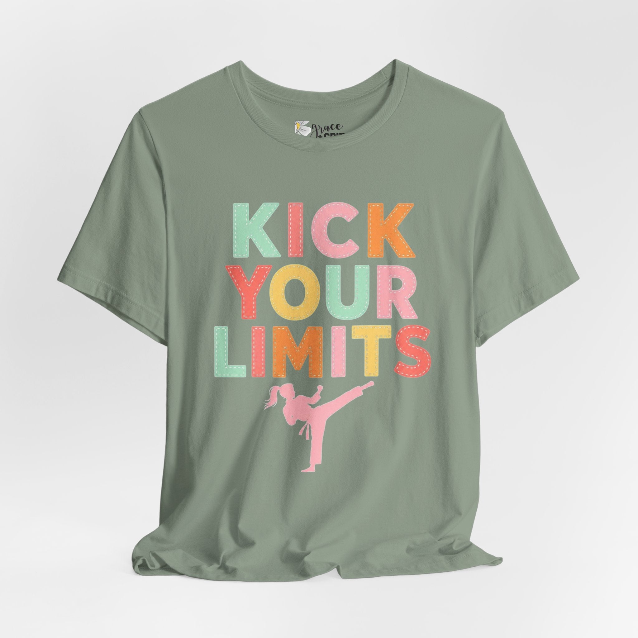 Kick Your Limits T-Shirt | Motivational Martial Arts Graphic Tee
